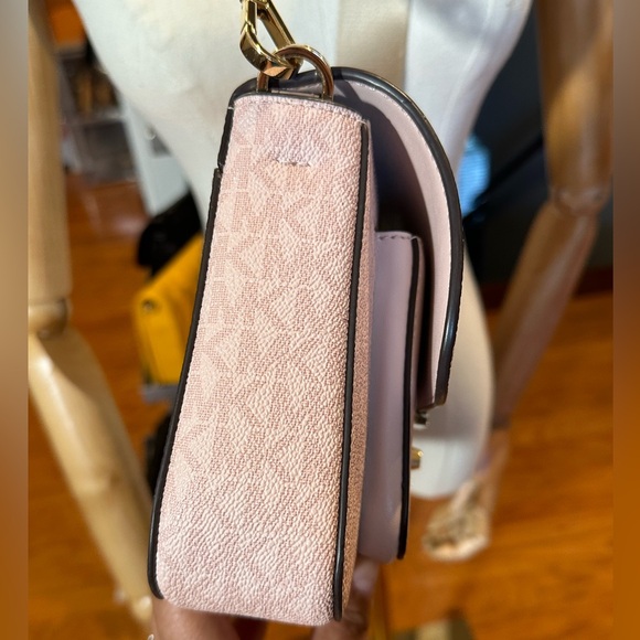 MICHAEL KORS SLOAN EDITOR MEDIUM FLAP SHOULDER MESSENGER BAG MK POWDER BLUSH - Picture 6 of 16